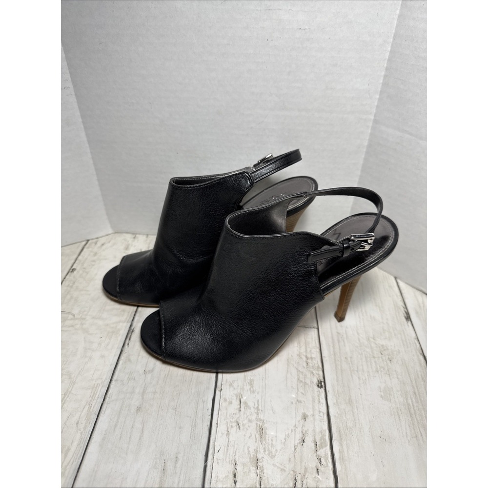 Coach Lanora Black Peep Toe Pumps Size 7.5 Pre-owned